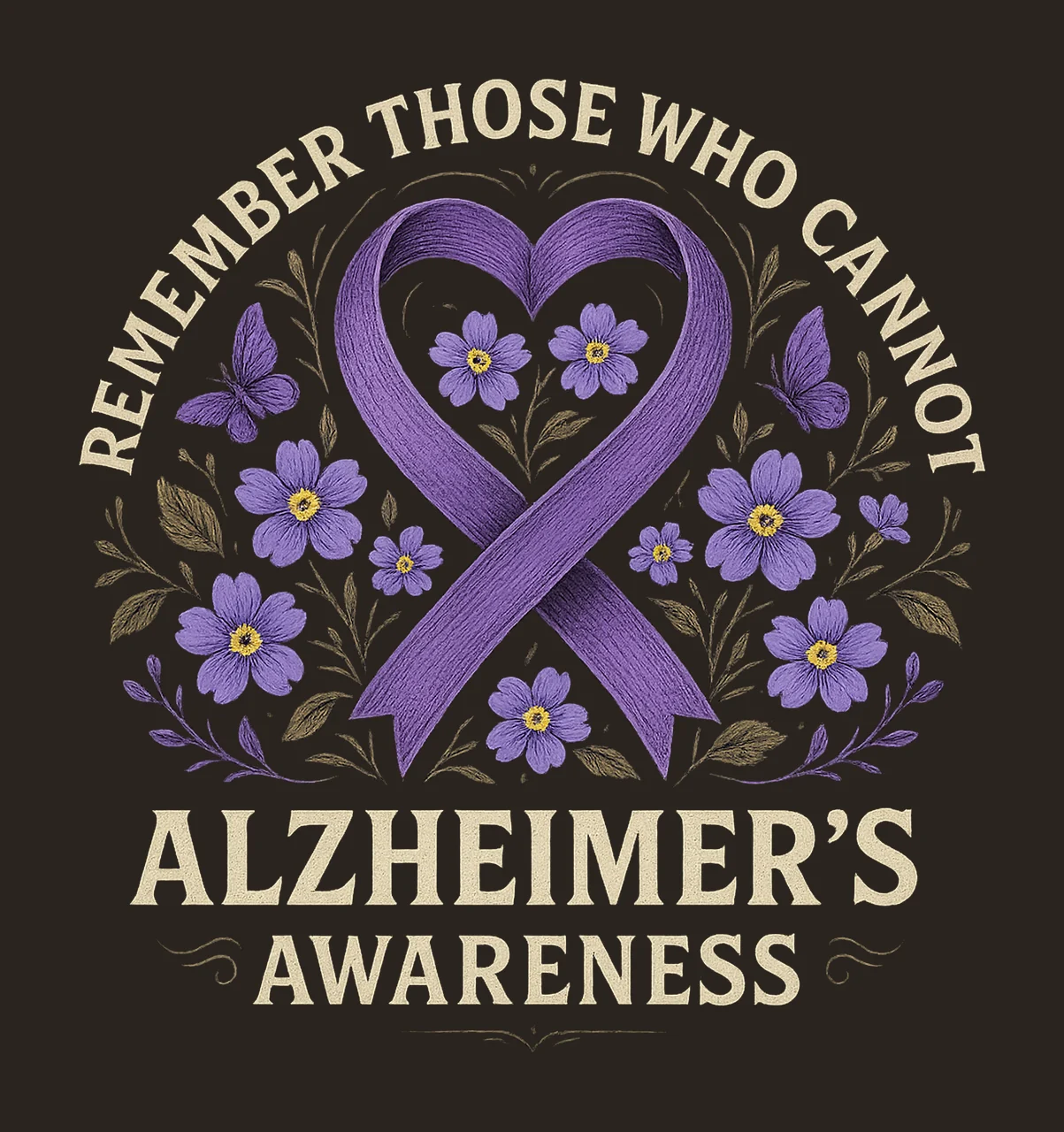 Remember For Those That Cannot Alzheimer Awareness Design contrast preview thumbnail