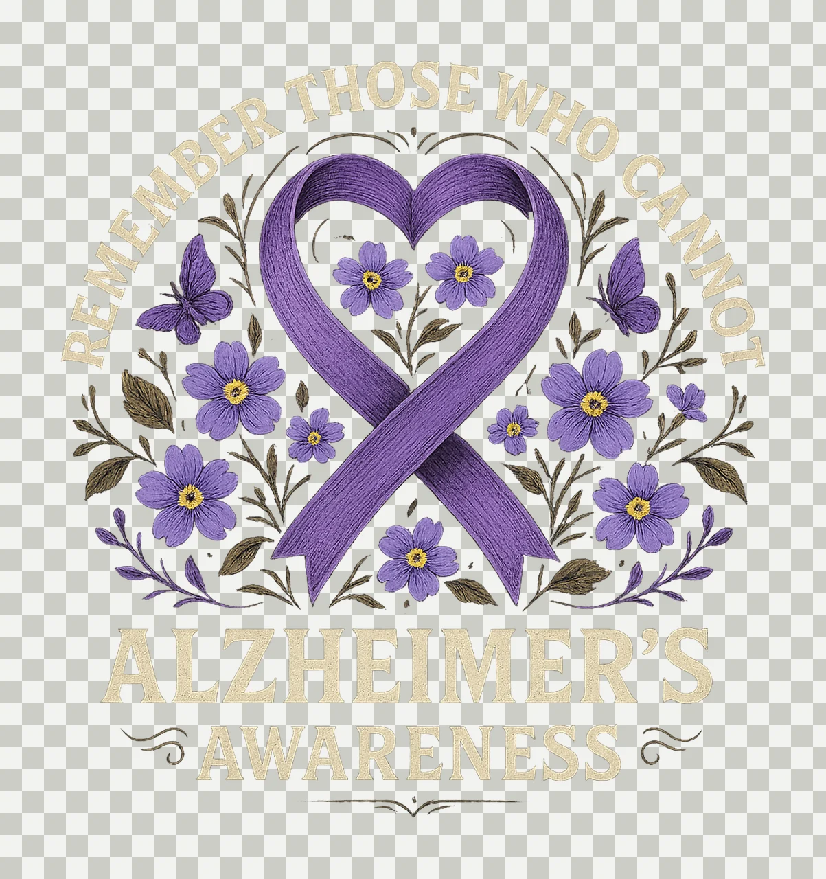 Remember For Those That Cannot Alzheimer Awareness Design transparency and detail preview thumbnail