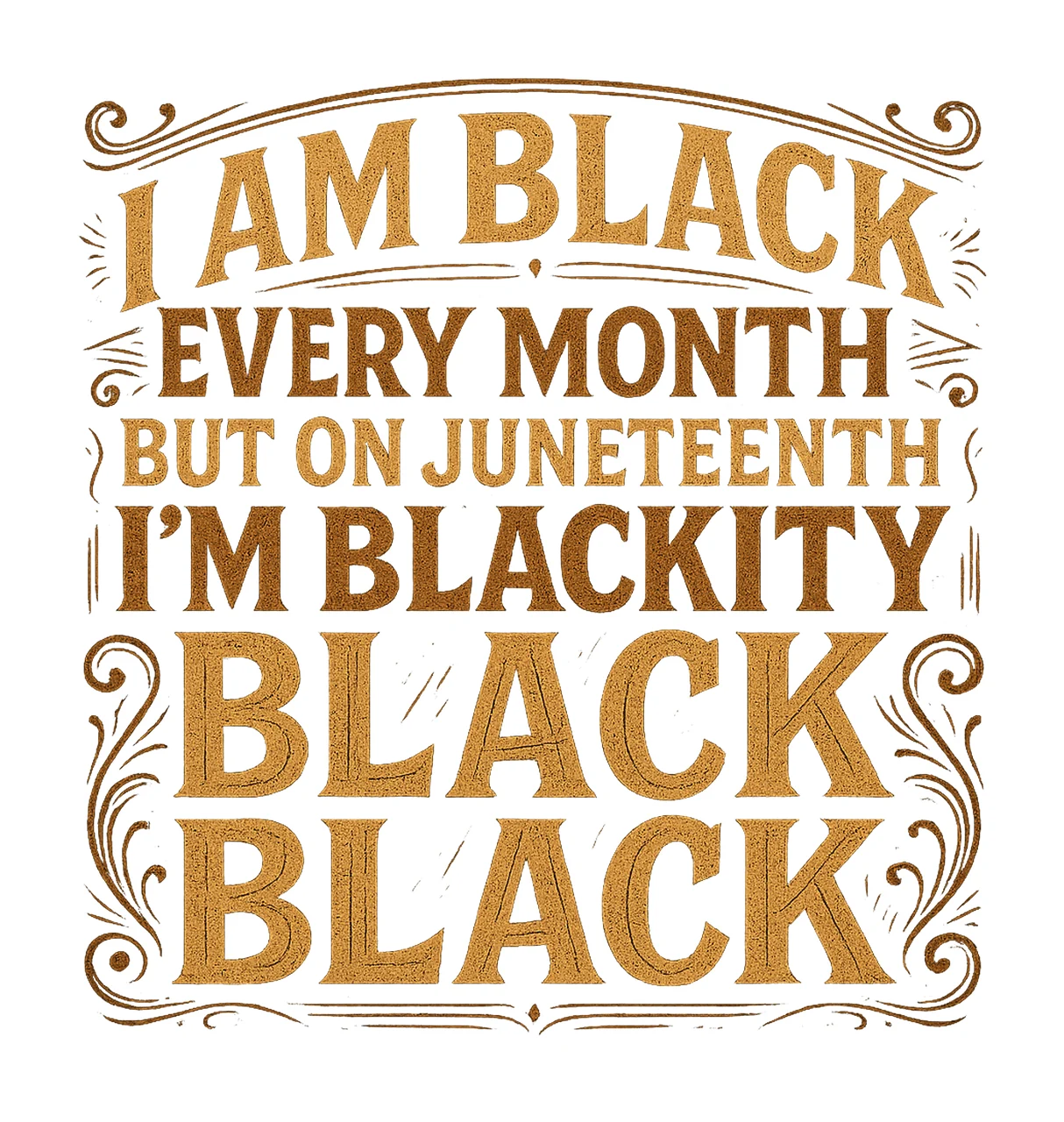 Am Black Every Month Juneteenth Blackity Black Design