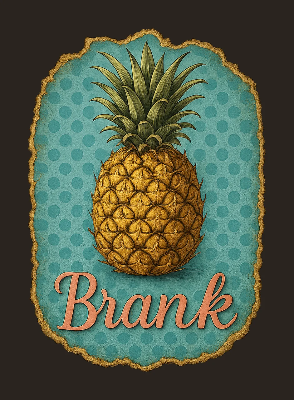 Kind of Sweet Kind of Stabby Pineapple Trendy Retro contrast preview thumbnail