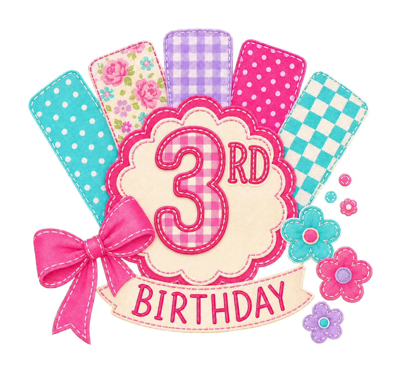 Preppy Patchwork Birthday age 03