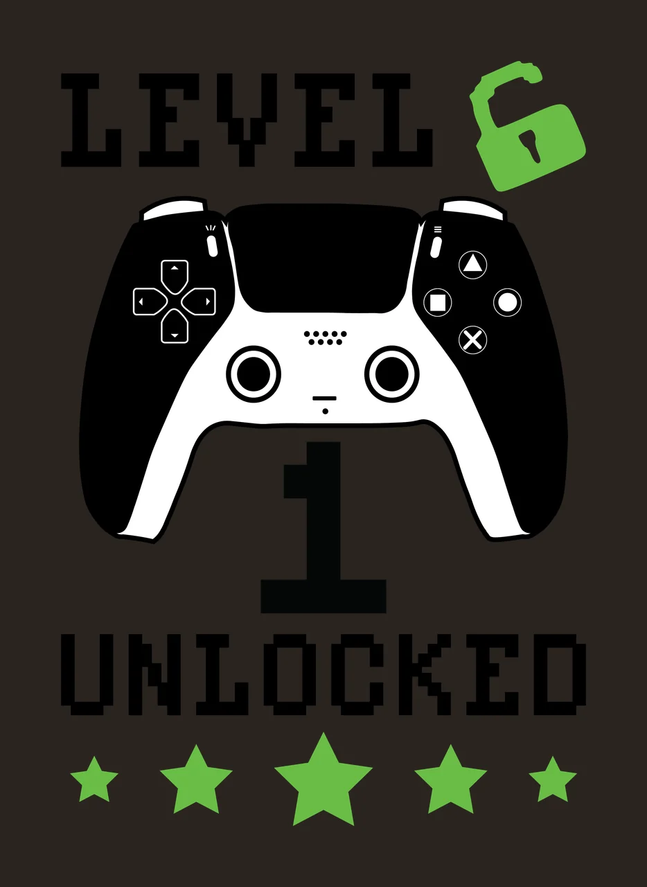 Level 6 1 Unlocked Gaming Controller Graphic locked lock stars contrast preview thumbnail