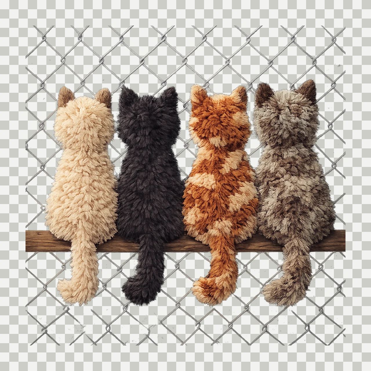 Latch Hook Yarn Crochet Cats Sublimation Design DTF Custom transparency and detail preview thumbnail