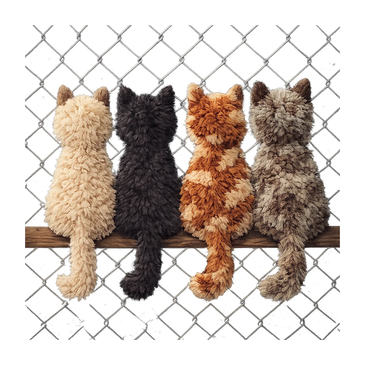 Latch Hook Yarn Crochet Cats Sublimation Design DTF Custom