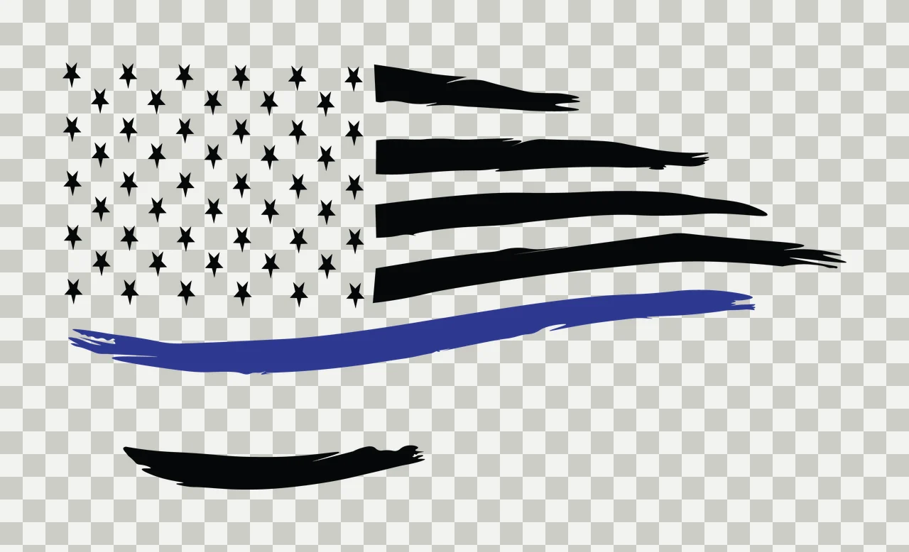 Flag Horizontal Graphic With Tapered Brush Stroke Stripes stars transparency and detail preview thumbnail