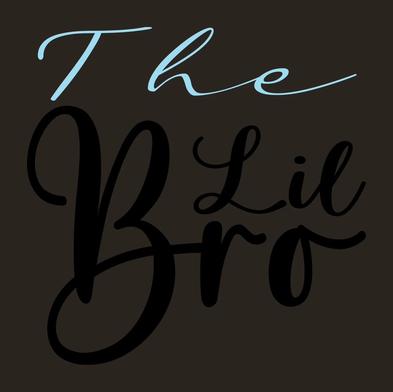 The Lil Bro Script Text letters calligraphy black white typography contrast preview thumbnail