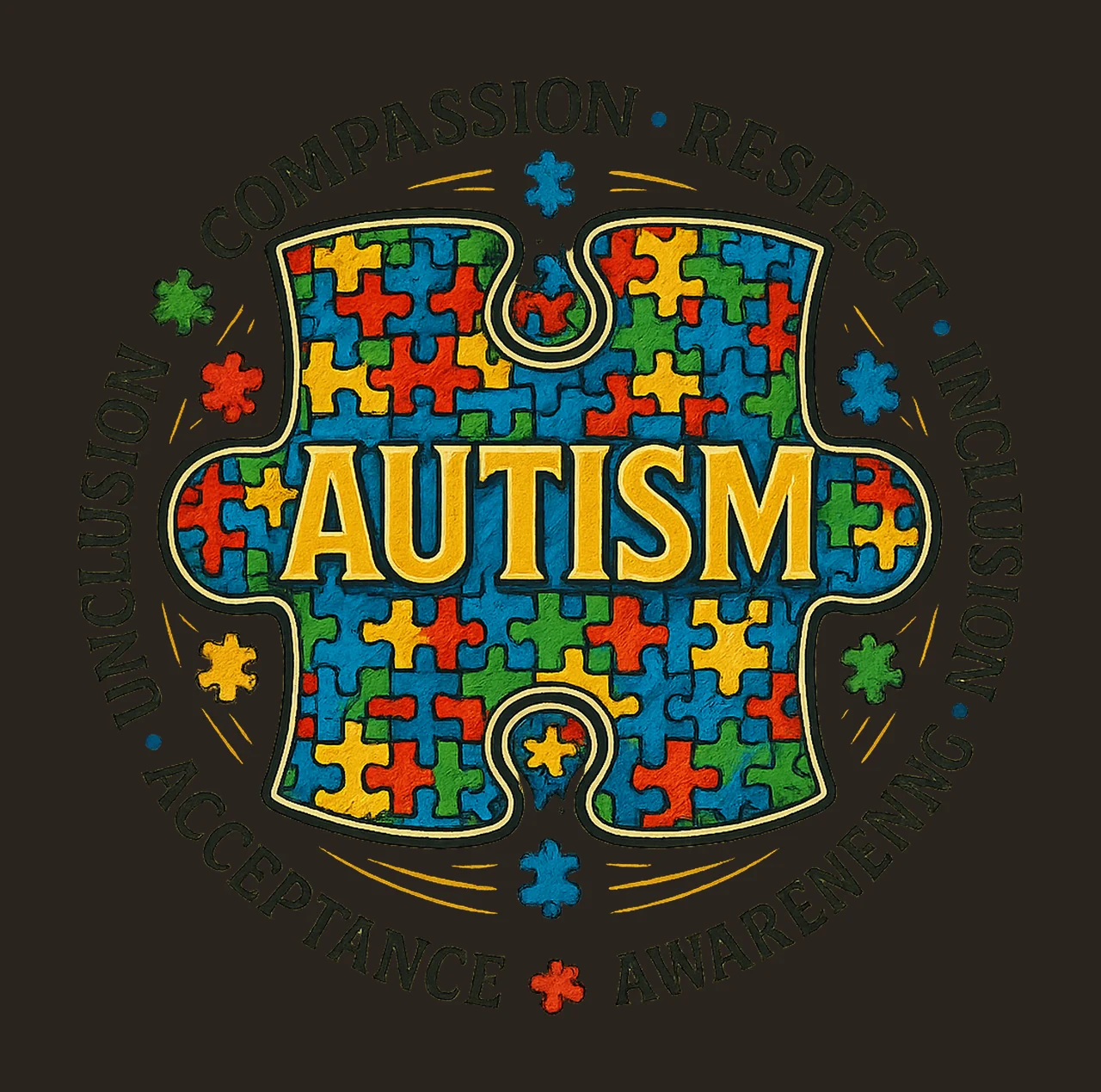 Autism Advocate Dignity Equality Awareness Sublimation contrast preview thumbnail