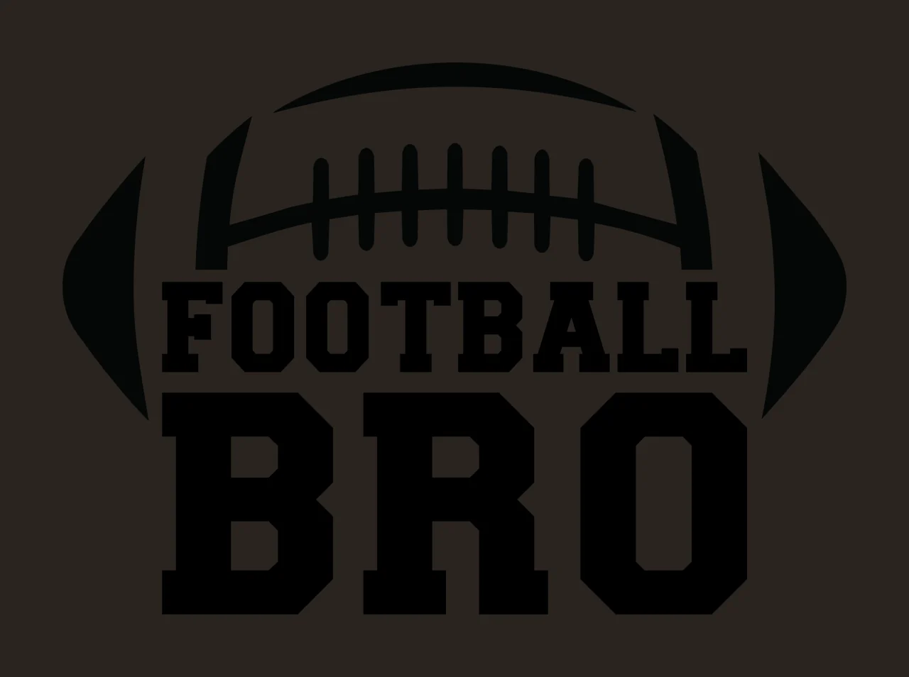 Football Bro Black And White American Silhouette stationary contrast preview thumbnail