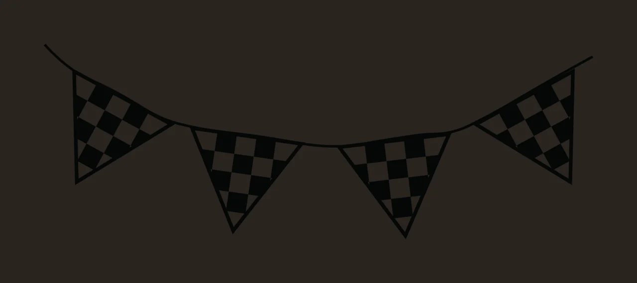 Can Glass Wrap Black And White Checkered Bunting contrast preview thumbnail