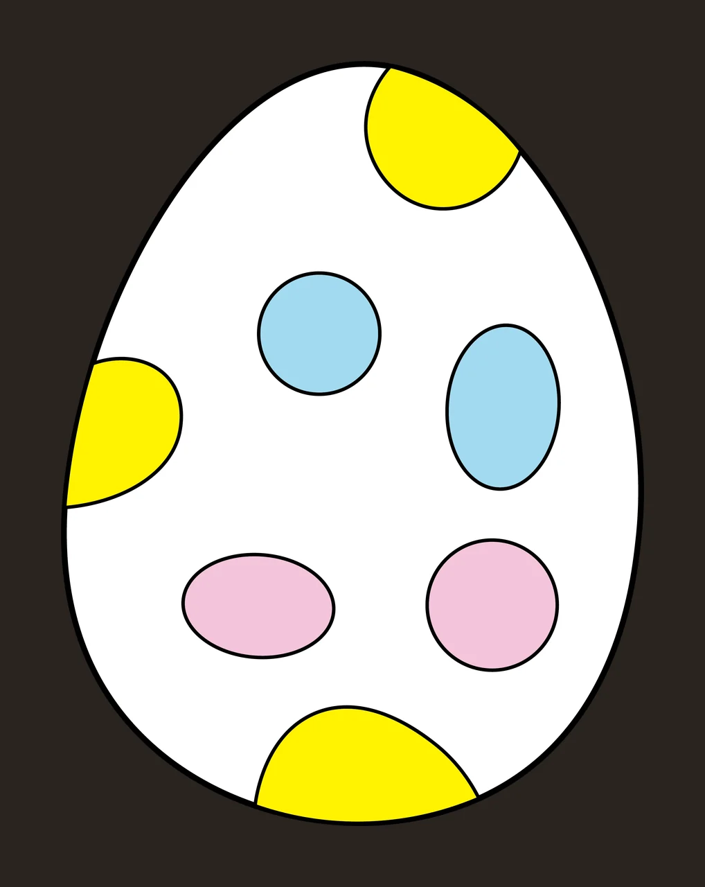 Solid Black Oval Egg Shape On A Plain Standing Minimalist silhouette contrast preview thumbnail