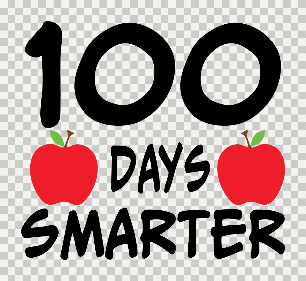 100 Days Smarter With Apple Icons typography apples black white transparency and detail preview thumbnail