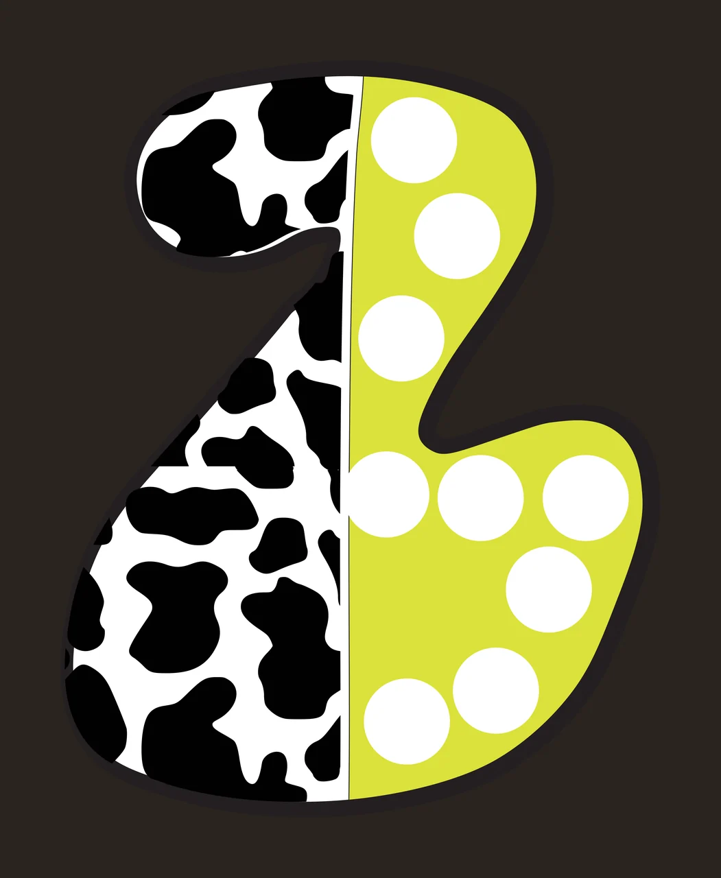 Half Cow Bright Font Dalmatian Race Doodle Leopard Character 19 racing contrast preview thumbnail