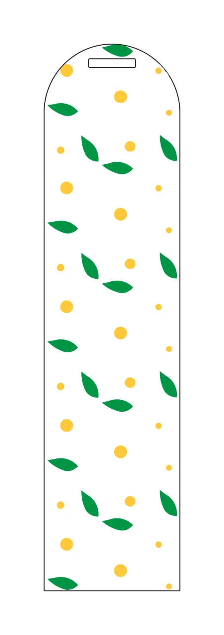 Vertical Floral Pattern With Star Flowers leaves stems minimalist