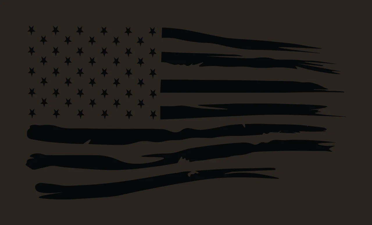 Flag Stars Distressed Graphic With Horizontal Stripes Waving contrast preview thumbnail