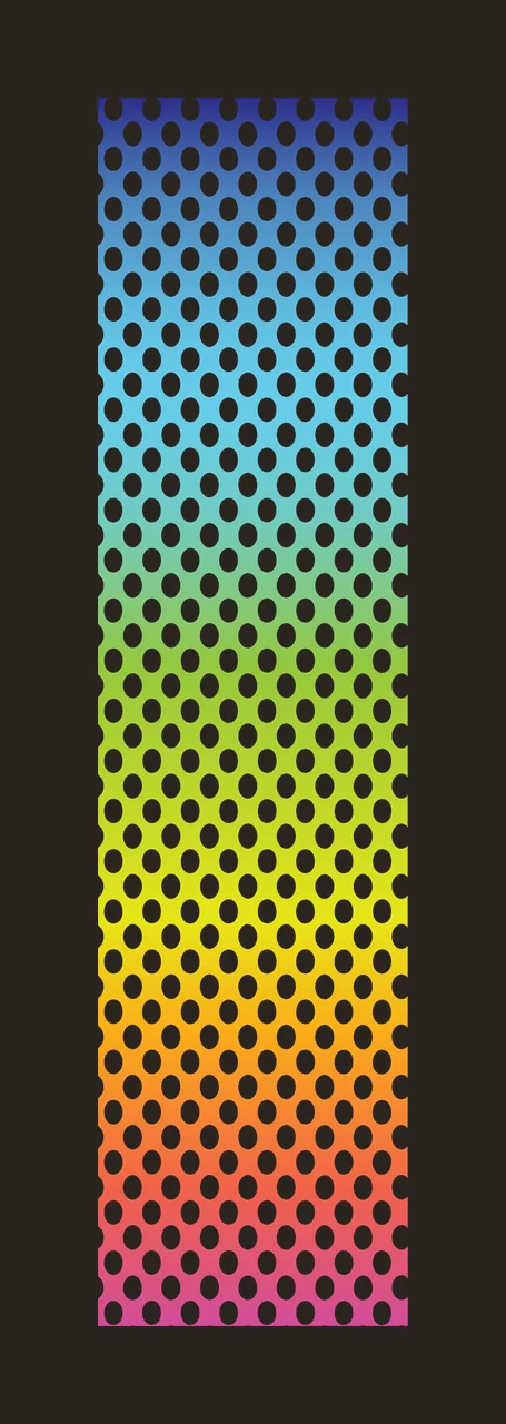 Polka dot pattern with polka dots circles rainbow gradient and vertical strip in blue cyan and green contrast preview thumbnail
