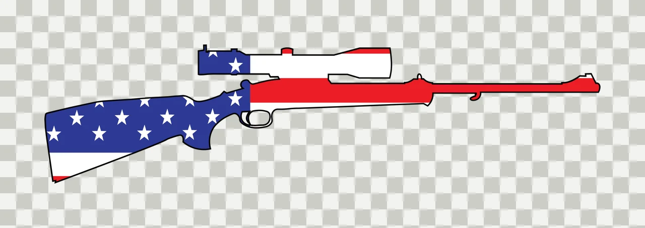 Rifle With Star Pattern Silhouette Illustration scope stars transparency and detail preview thumbnail