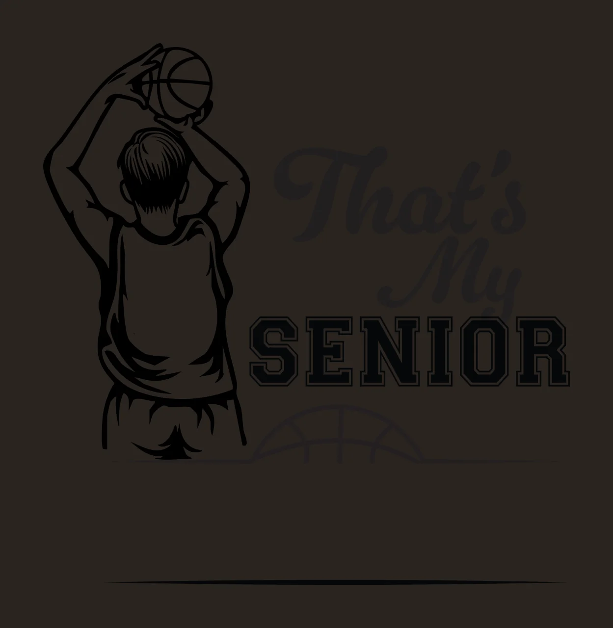 Ball Basketball Silhouette player holding above head serif text contrast preview thumbnail