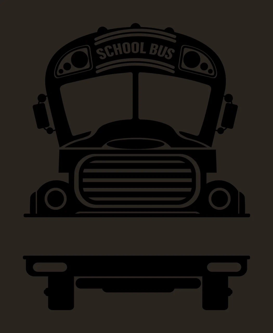 School Bus Front View Graphic contrast preview thumbnail
