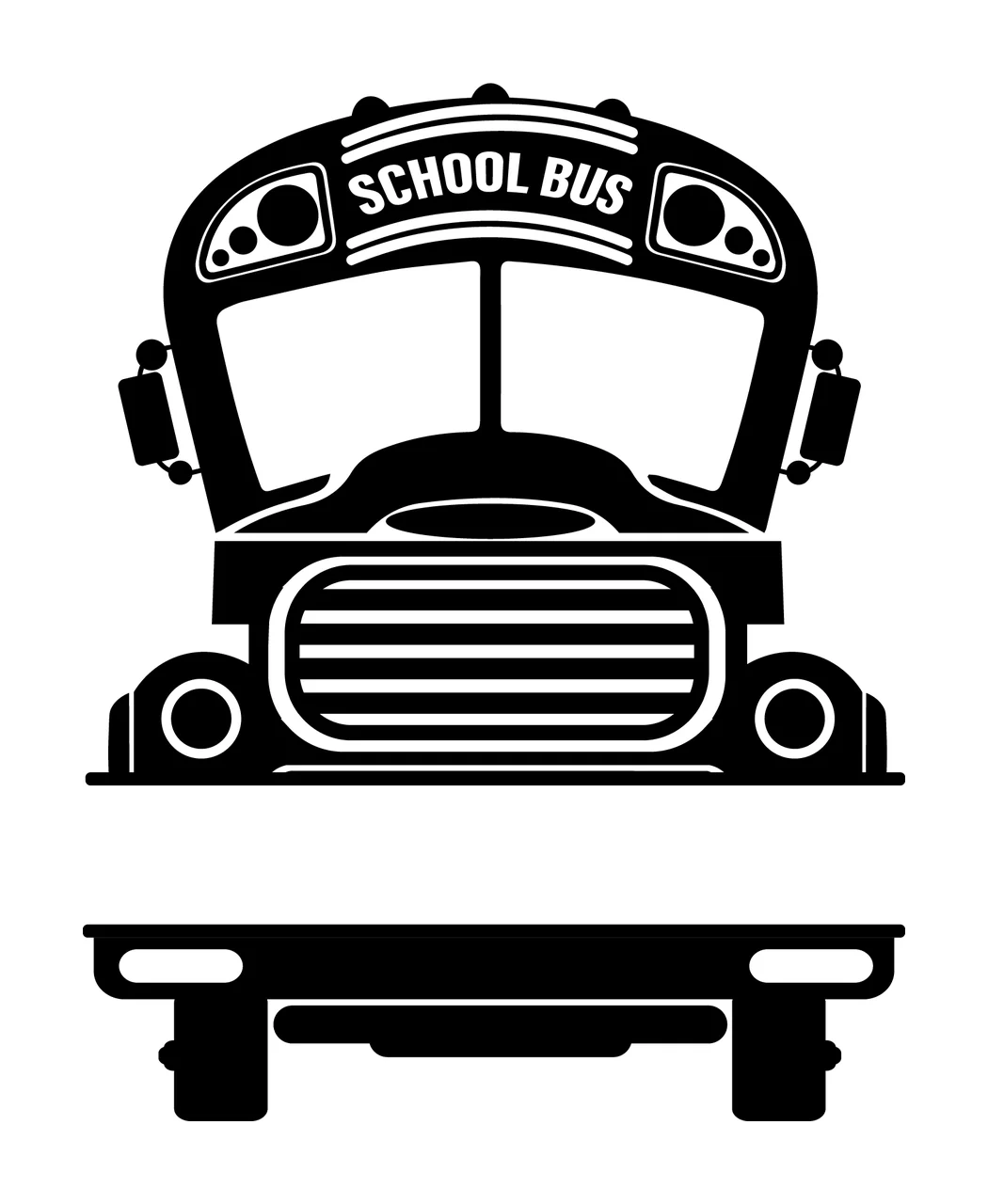 School Bus Front View Graphic