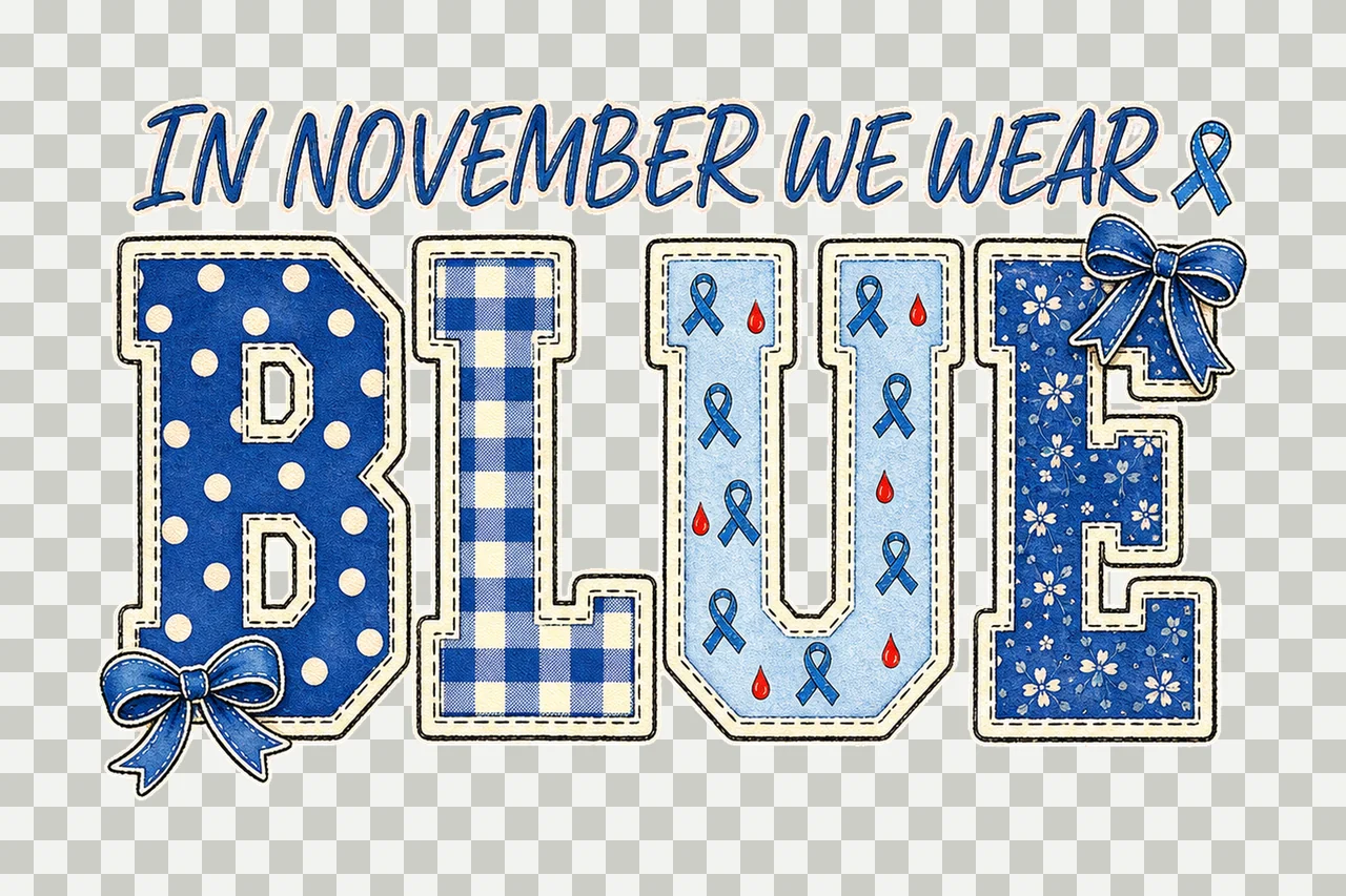 In November We Wear Blue Diabetes Awareness bundle 01 transparency and detail preview thumbnail