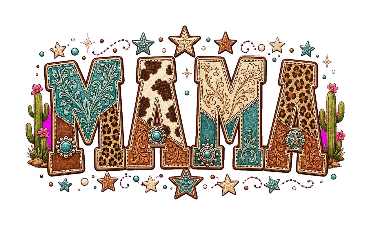 Western Mama Sublimation Shirt Cowgirl Turquoise Western