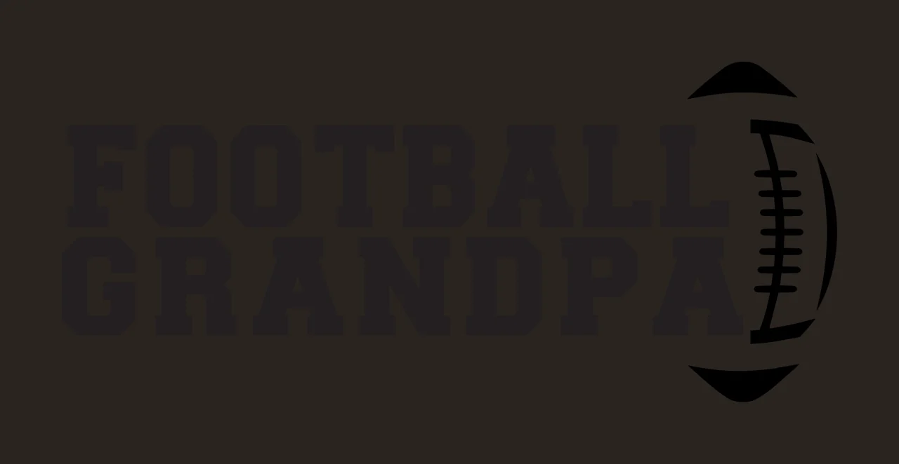 Football Grandpa Text Beside A Black Vertical Graphic silhouette contrast preview thumbnail