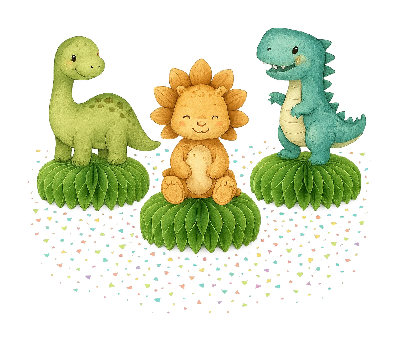 Little Dino Party Centerpieces Dinosaur Birthday Decorations