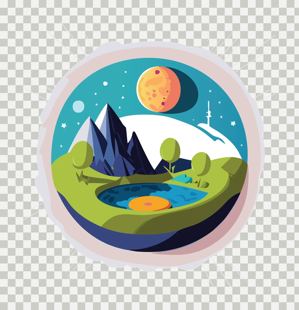 Black Circular Shape With Spiky Edges circle lines minimalist transparency and detail preview thumbnail
