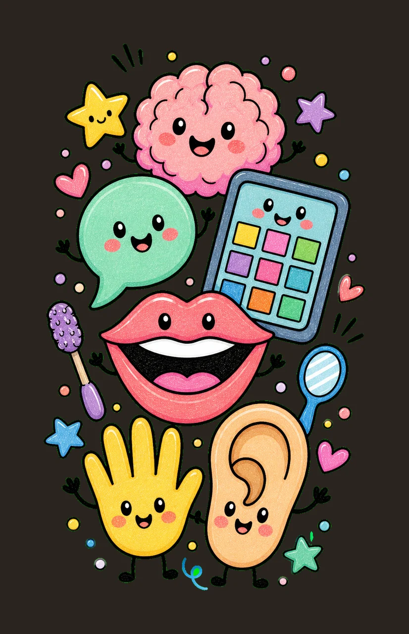 Speech Therapy Cute SLP Doodles Sublimation Hand Sign contrast preview thumbnail