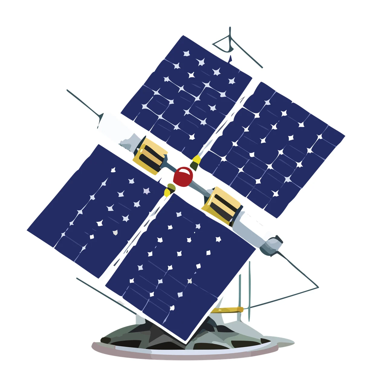 Solar Panel Array Structural Silhouette panels frame base black