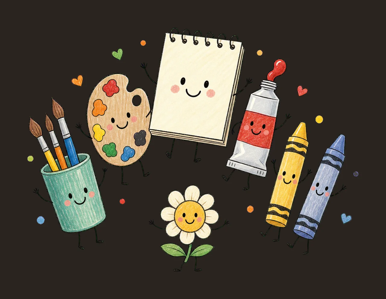 Art Teacher Doodle Art Teacher Crew Painting Variation D contrast preview thumbnail