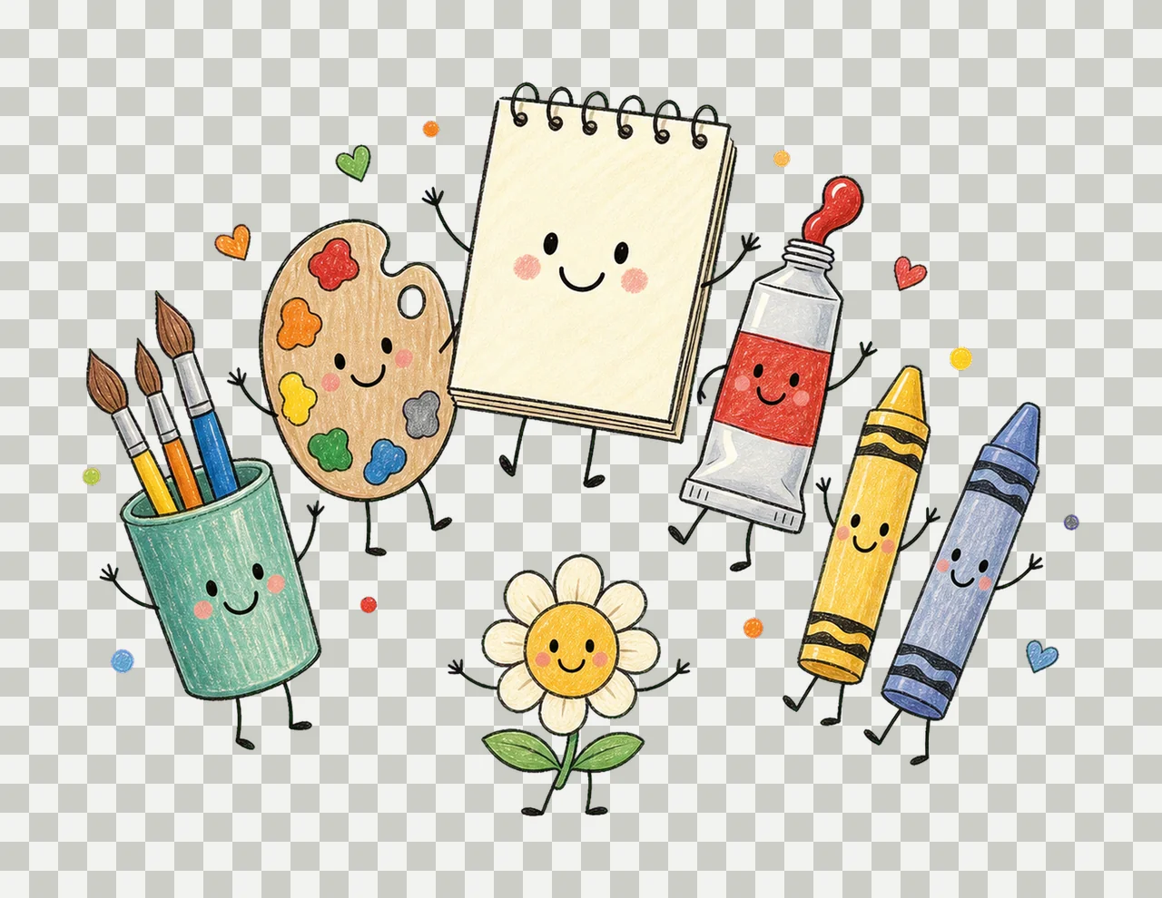 Art Teacher Doodle Art Teacher Crew Painting Variation D transparency and detail preview thumbnail