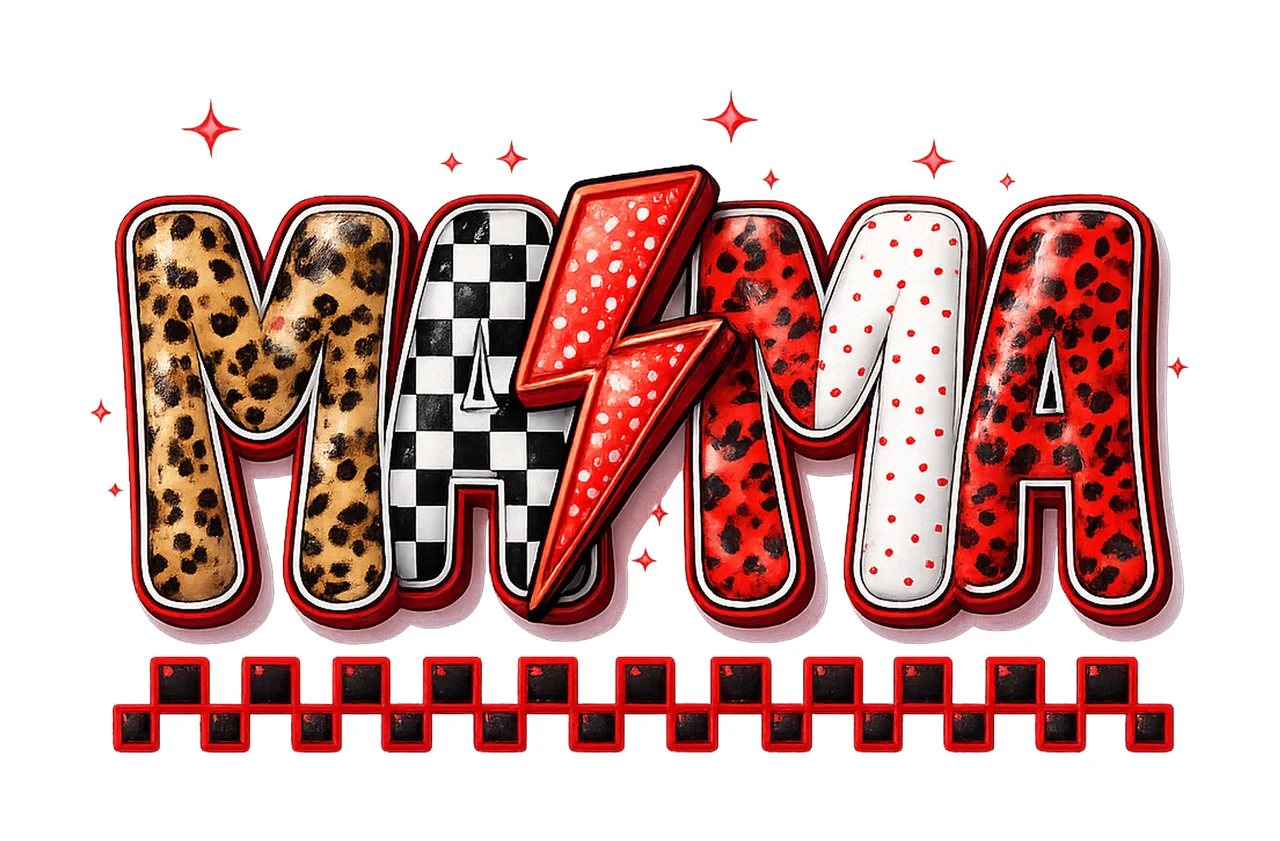 Mama Leopard Print Design Trendy Varsity Mama Sublimation