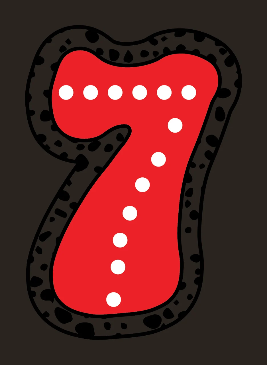 Dalmatian Dots Font Race Doodle Character 27 racing checkered flag contrast preview thumbnail
