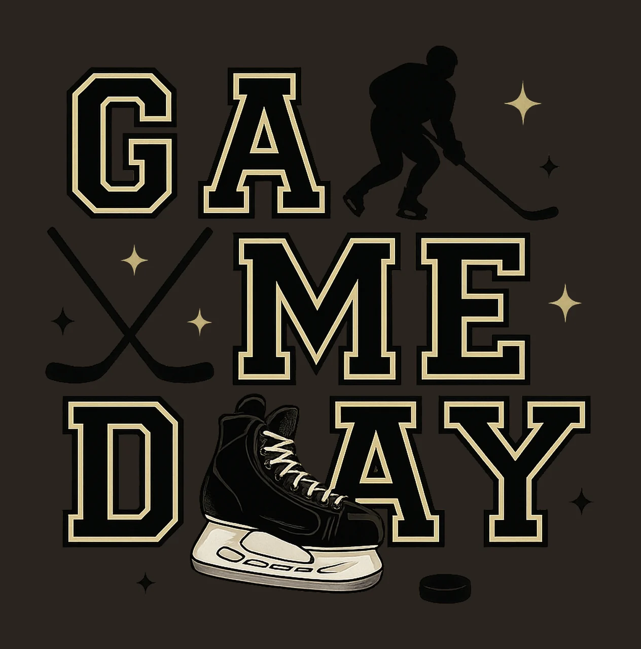 Hockey Game Day Sublimation Design Ice Hockey Artwork Sports contrast preview thumbnail