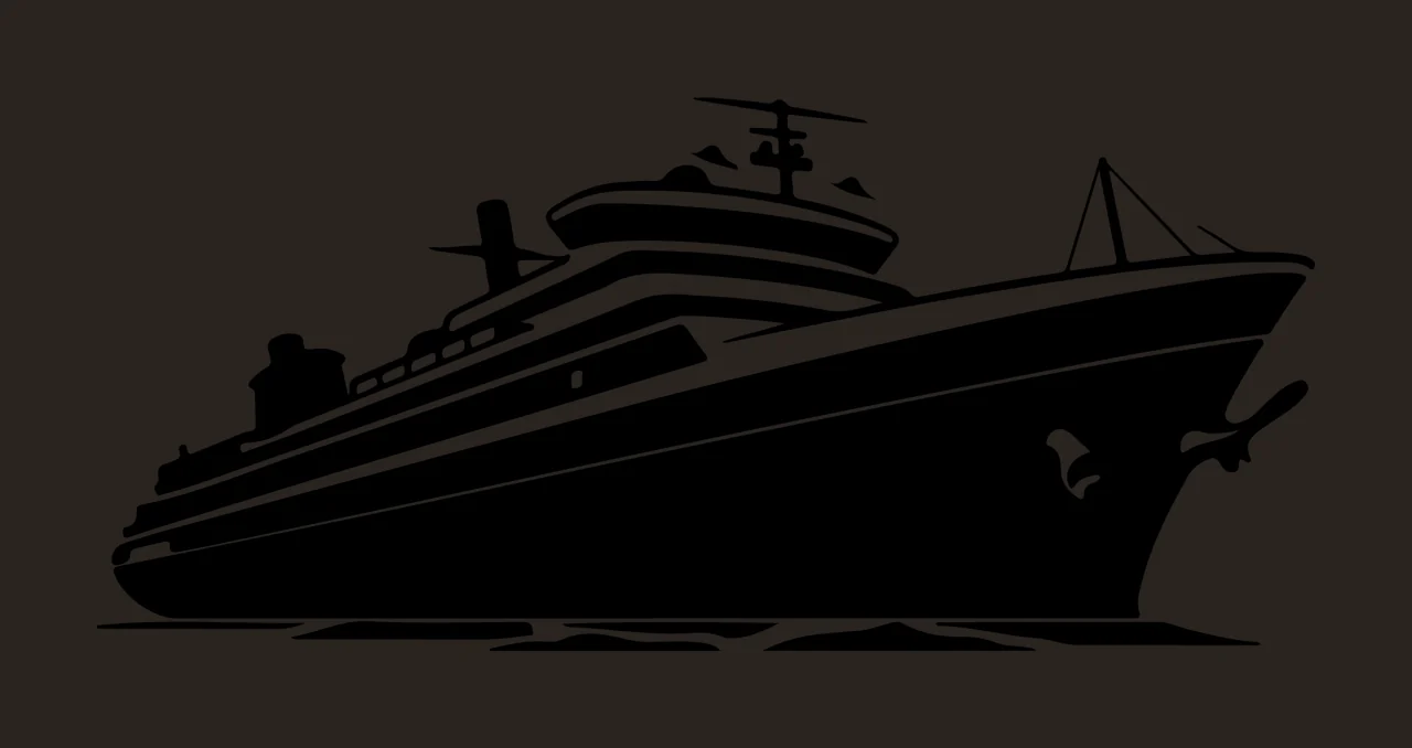 Ship Large Passenger Side View floating hull decks smokestacks contrast preview thumbnail