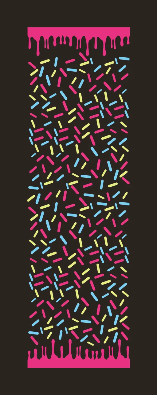 Dripping Black Border With Sprinkles Pattern white texture contrast preview thumbnail