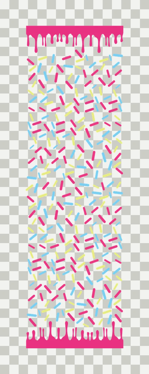Dripping Black Border With Sprinkles Pattern white texture transparency and detail preview thumbnail