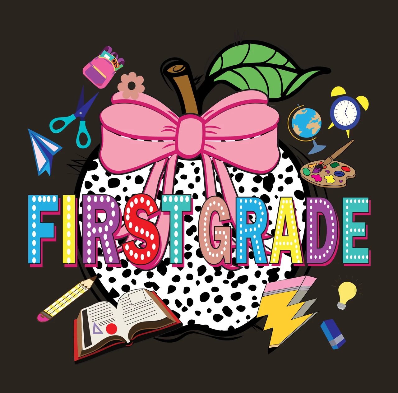 Apple Grade First Grade And School Items listing scissors book contrast preview thumbnail