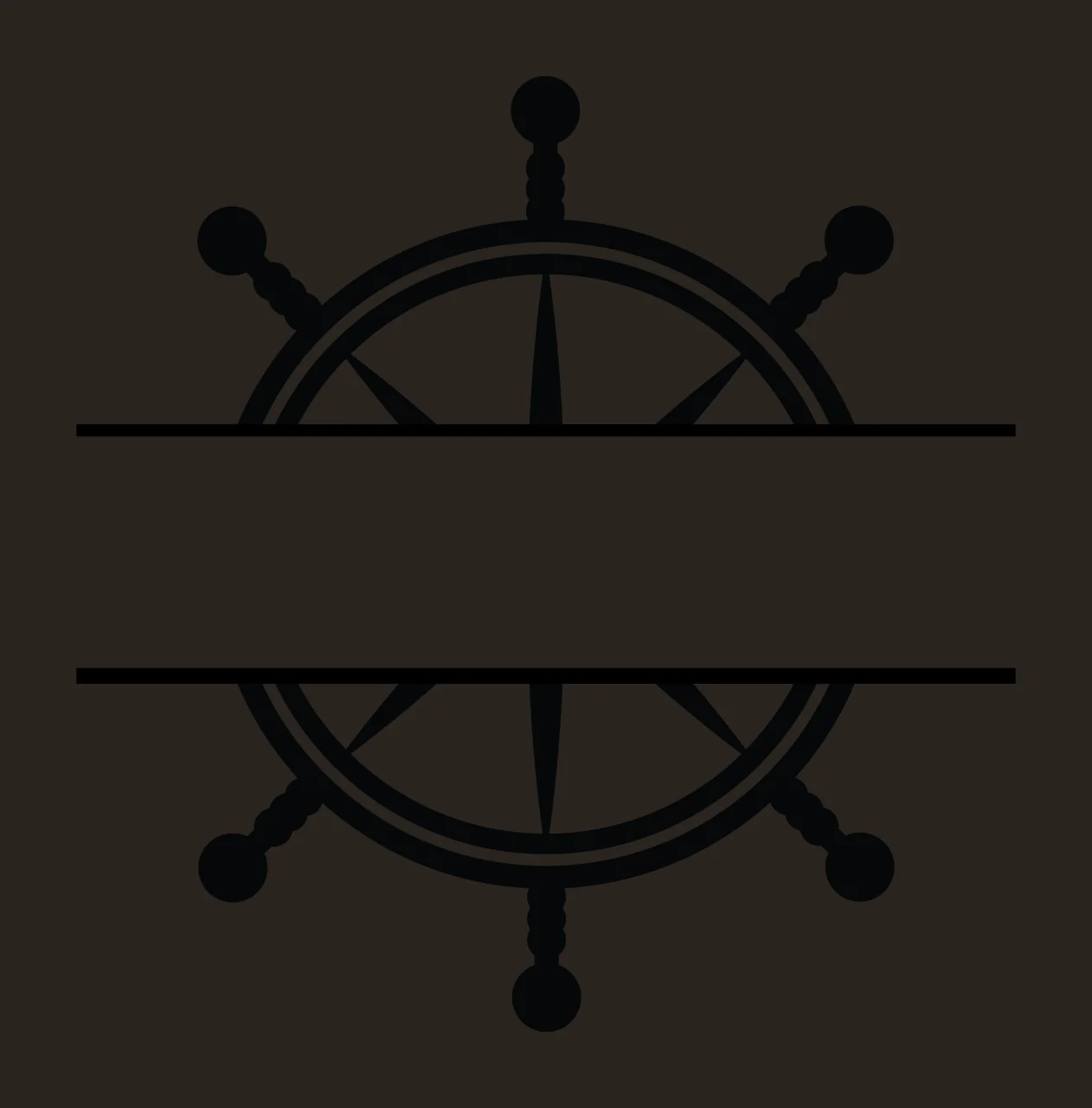 Ship Steering Wheel With Circular And White contrast preview thumbnail