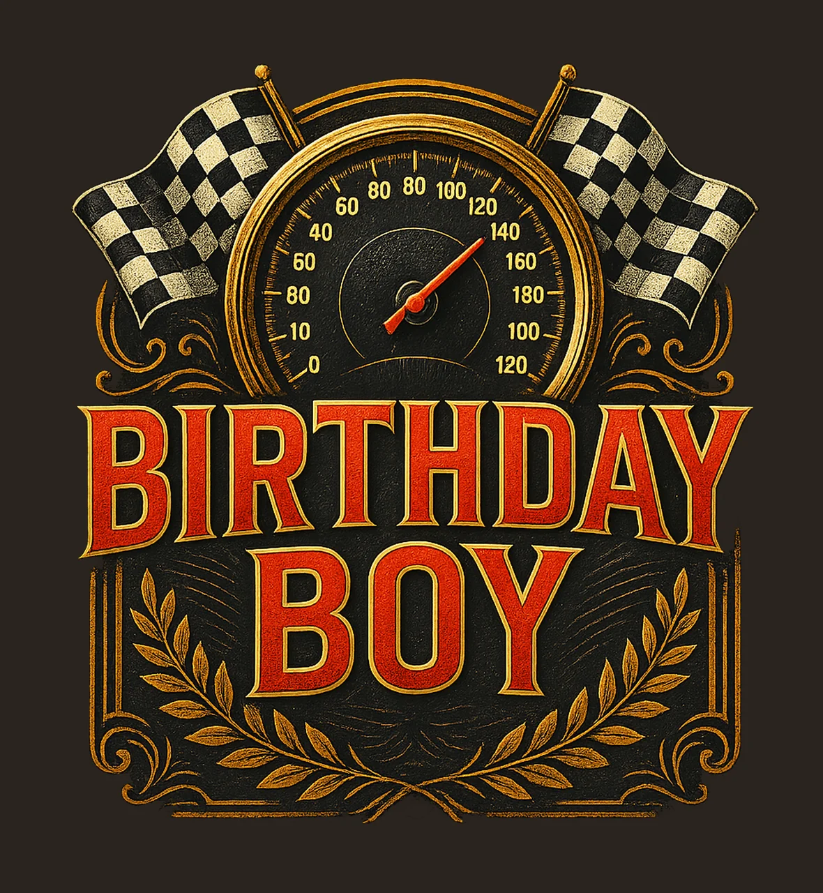Birthday Boy Racing Theme Artwork Kids Birthday Shirt Design contrast preview thumbnail