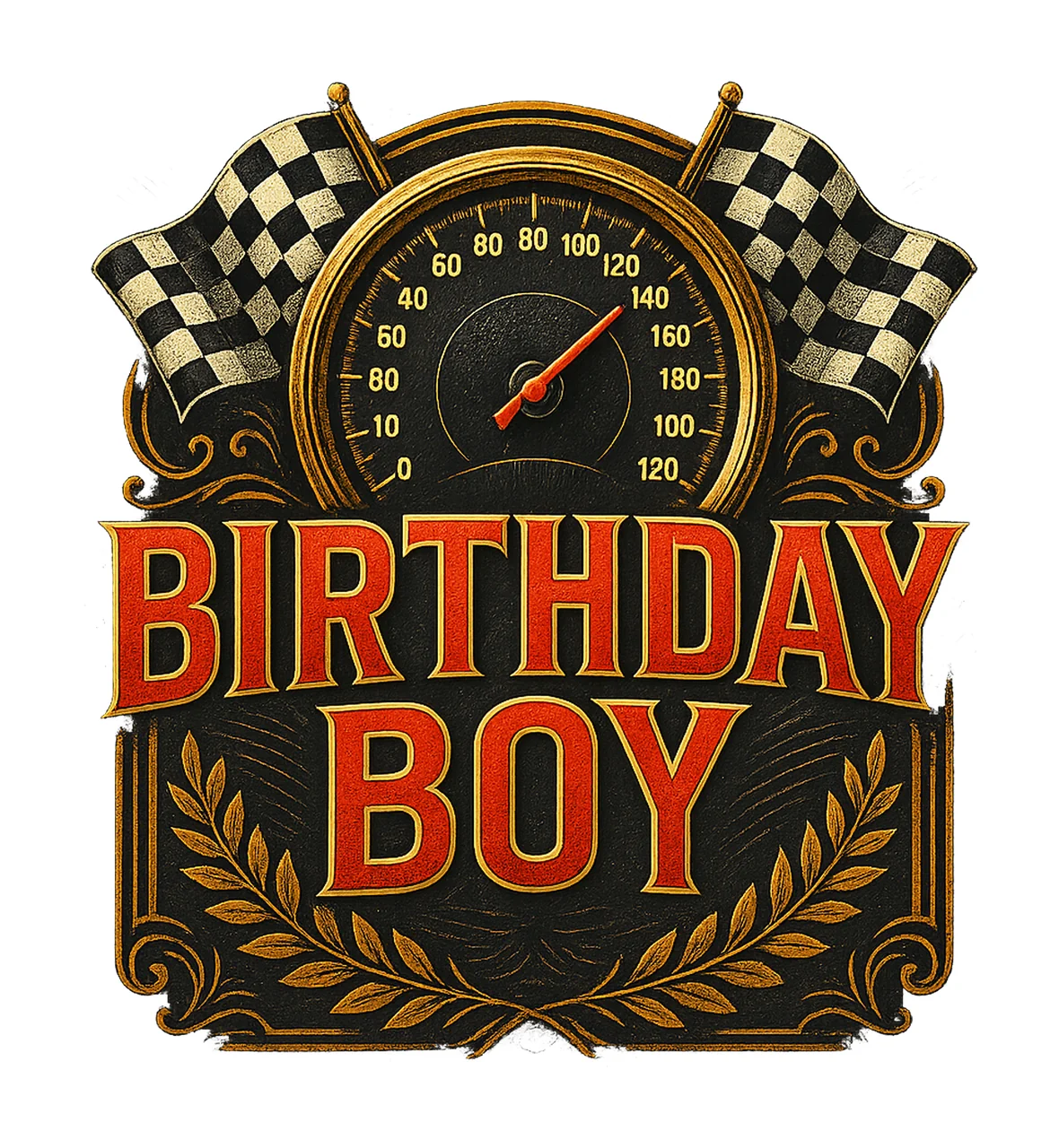 Birthday Boy Racing Theme Artwork Kids Birthday Shirt Design
