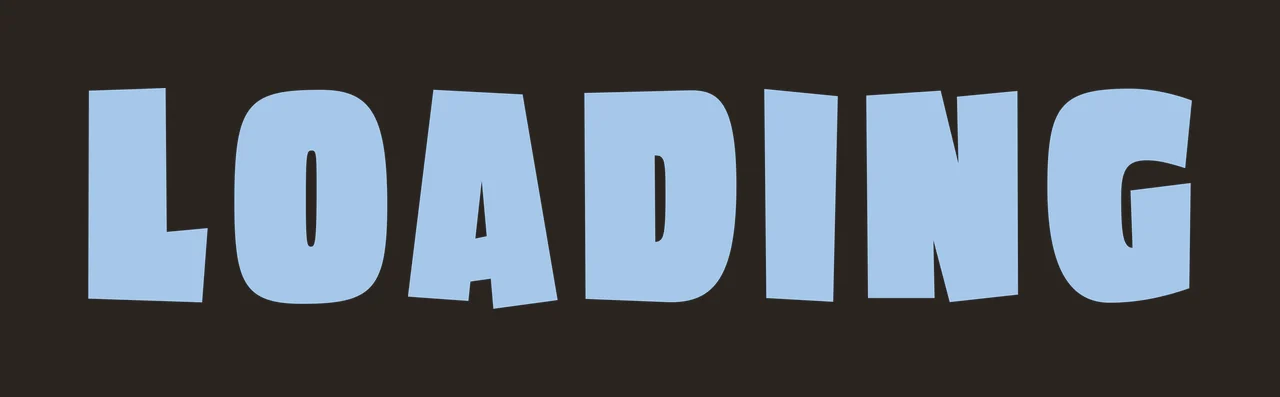 Loading Text Bold Block Letters black white process 1 5 F16 gamer contrast preview thumbnail