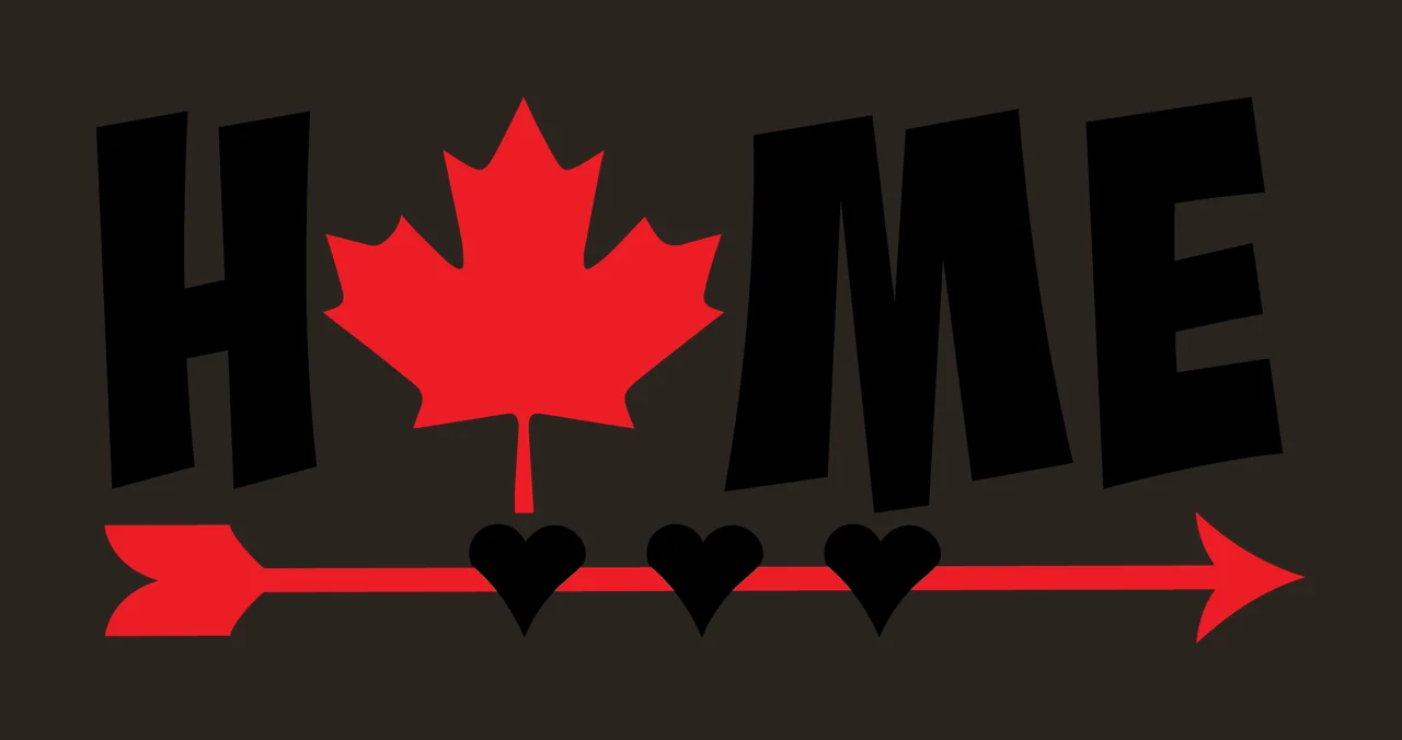 Home Maple Leaf Arrow Design Text and hearts typographic black contrast preview thumbnail