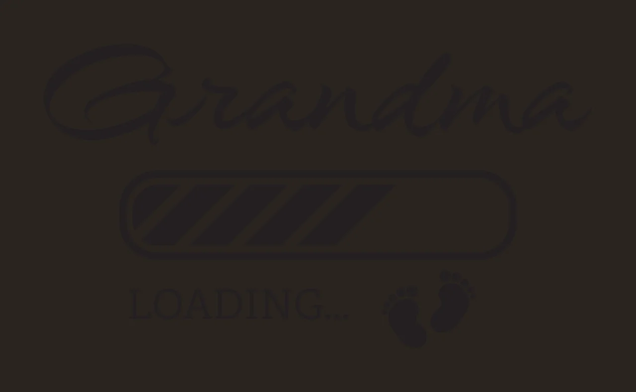 Grandma Loading Text With Solid Bar And Small icons footprints contrast preview thumbnail