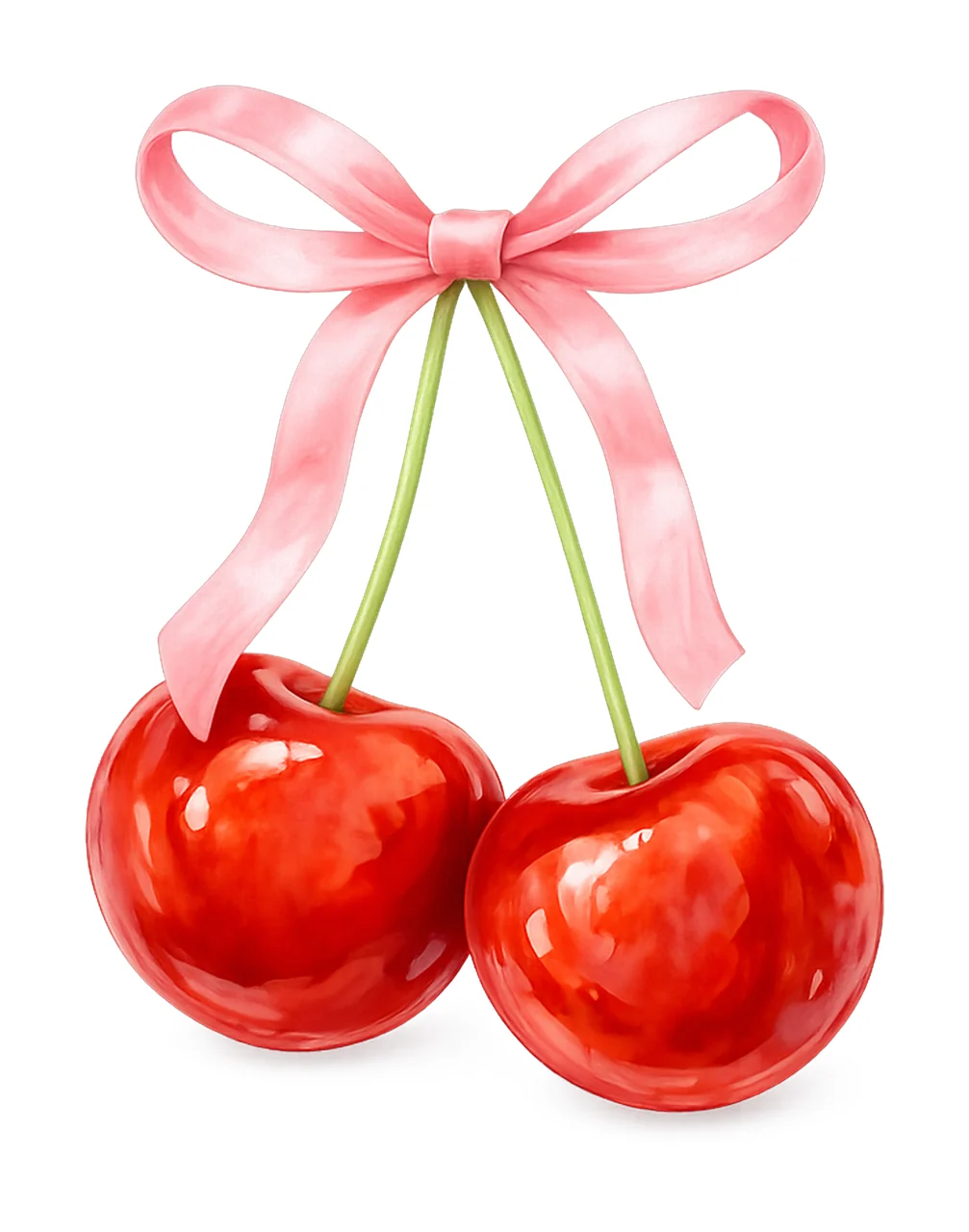 Cherry Bow Ribbon Aesthetic Valentine Coquette Design