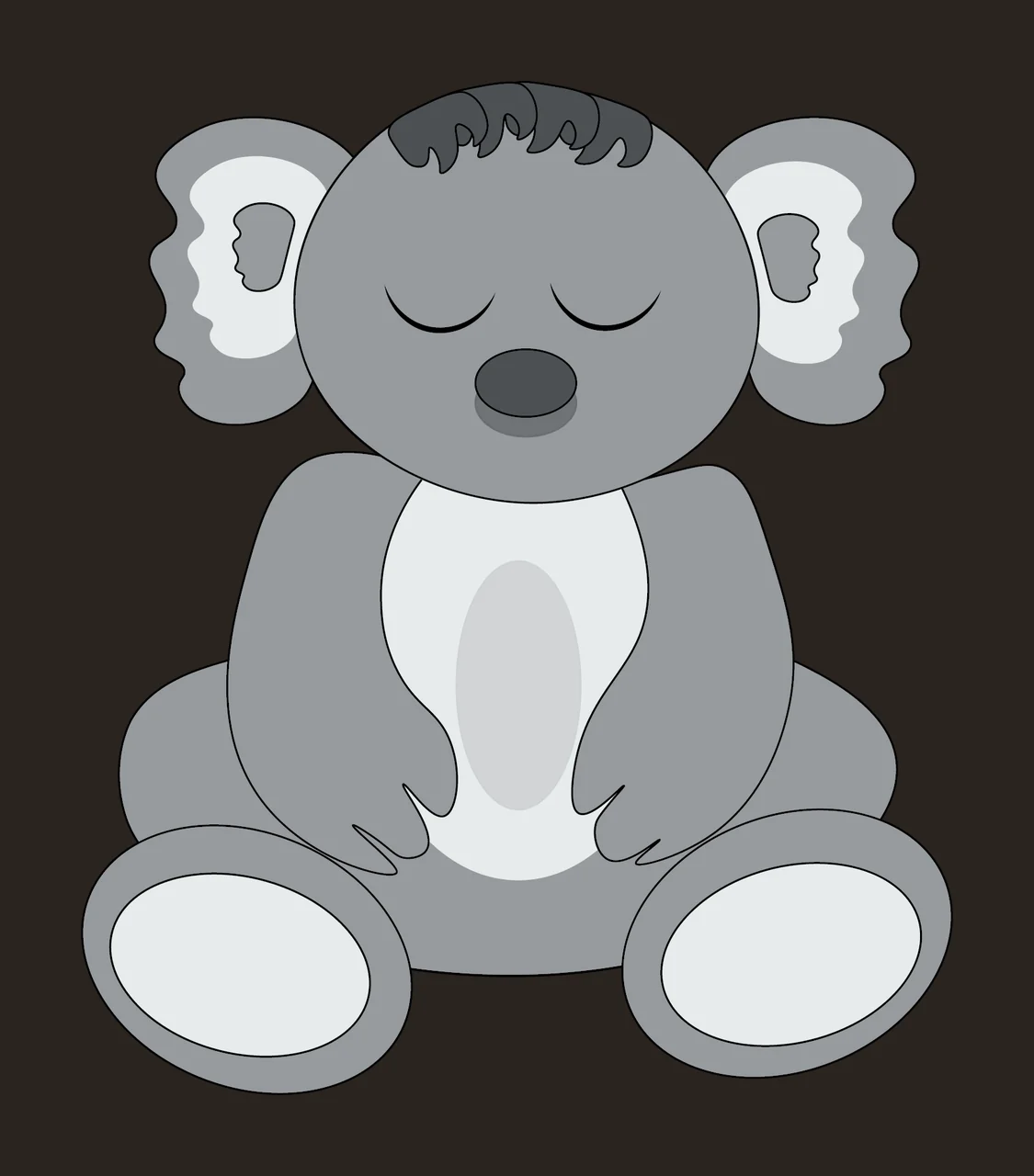 Animal Black Silhouette Teddy Bear Icon sitting toy 7 F16 HUGE contrast preview thumbnail