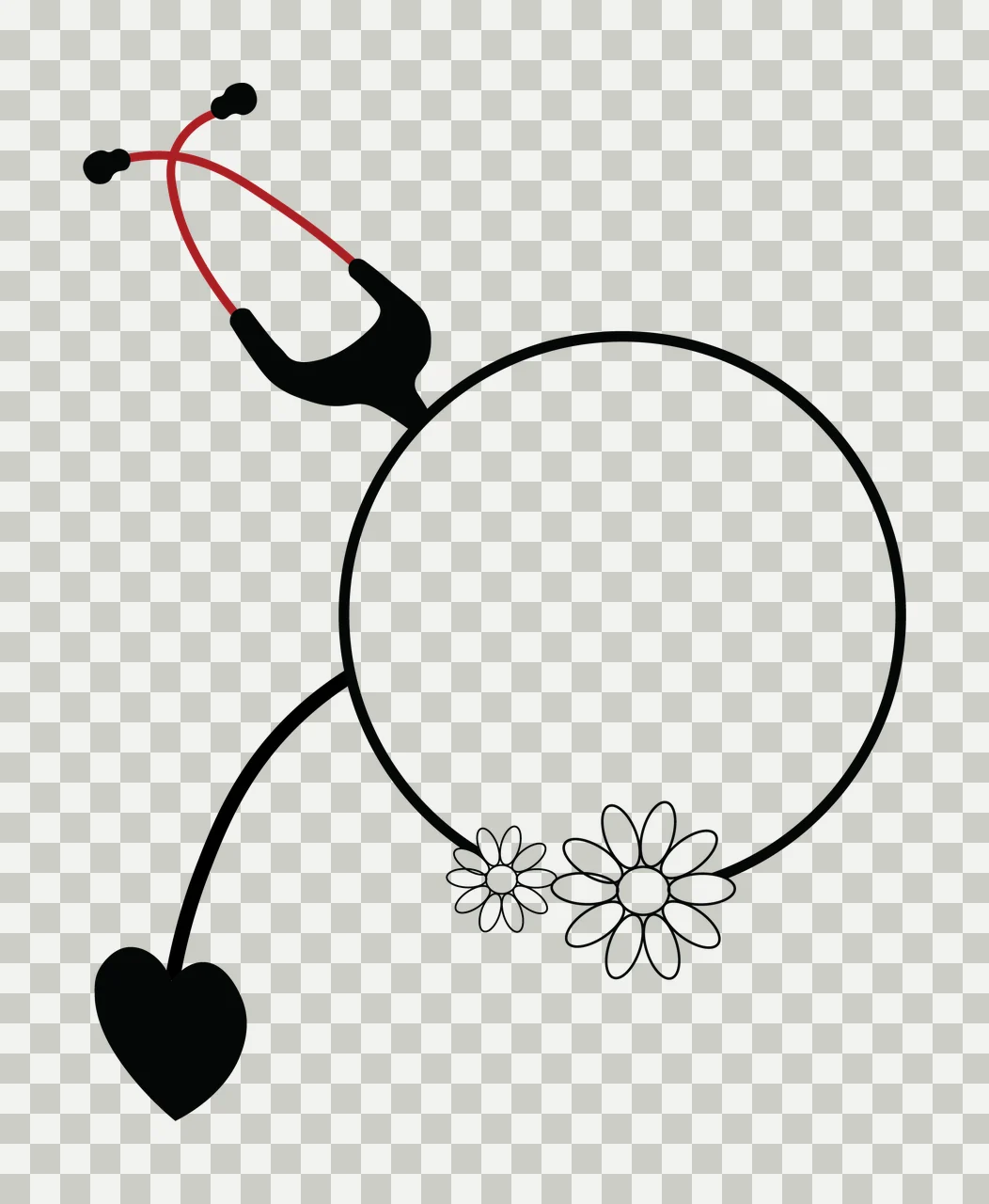 Nurse Monogram Character 11 nursing healthcare medical scrubs transparency and detail preview thumbnail