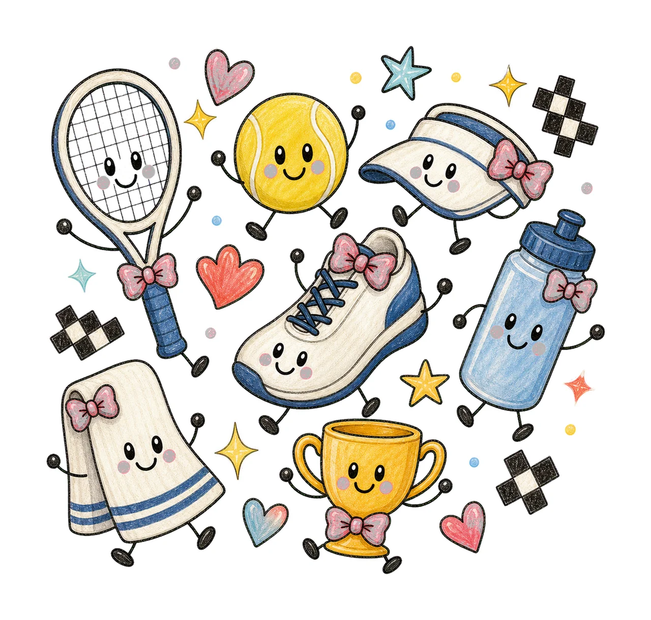 tennis generic 04 cozy crayon sublimation instant shirt