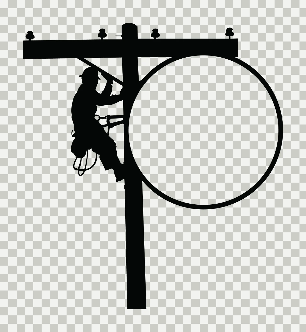 Lineman Monogram Character 05 scalable logo design icon transparency and detail preview thumbnail